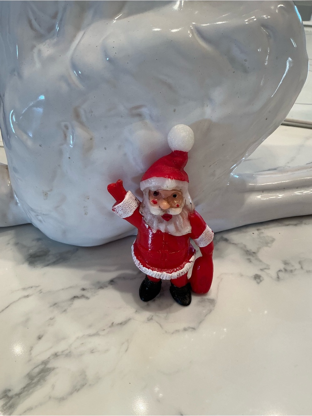 Festive Red Santa Figurine Holiday Decoration